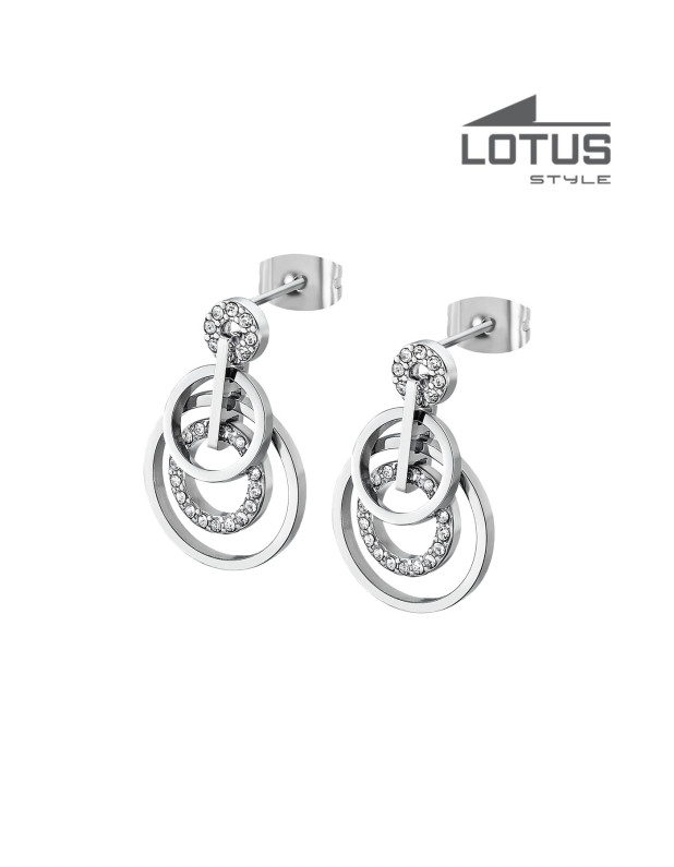 LOTUS STYLE WOMEN'S STAINLESS STEEL EARRINGS